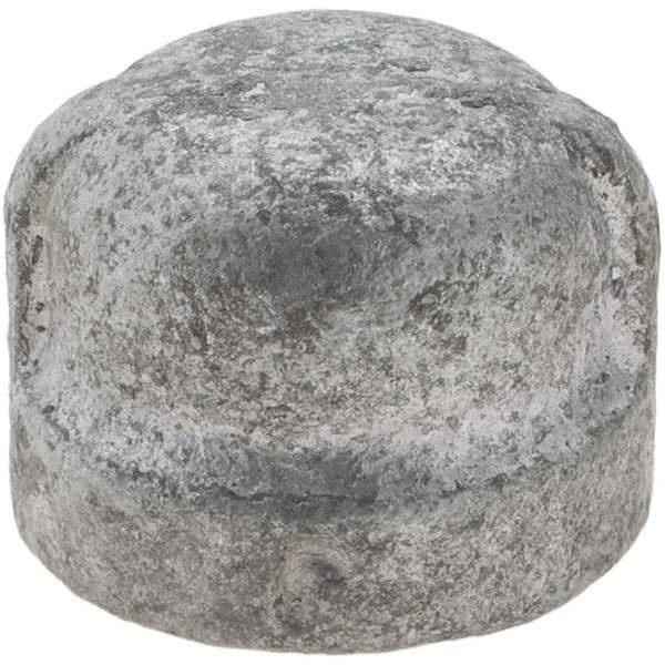 Value Collection - Size 1/4", Class 150, Malleable Iron Galvanized Pipe End Cap - 150 psi, Threaded End Connection - Americas Industrial Supply