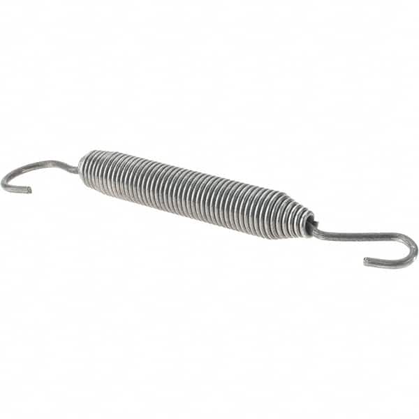 Value Collection - 17/32" OD, Steel Extension Spring - 5 Lb/In Rating - Americas Industrial Supply