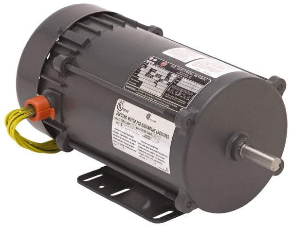 US Motors - 1 hp, TEFC Enclosure, Auto Thermal Protection, 3,450 RPM, 115/230 Volt, 60 Hz, Industrial Electric AC/DC Motor - Size 56 Frame, Rigid Base Mount, 1 Speed, Ball Bearings, 12.0/6.0 Full Load Amps, BR Class Insulation, Reversible - Americas Industrial Supply