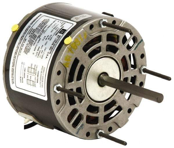 US Motors - 1/2 hp, OAO Enclosure, Auto Thermal Protection, 1,075 RPM, 115 Volt, 60 Hz, Industrial Electric AC/DC Motor - Size 48 Frame, Band/Hub/Stud Mount, 2 Speed, Sleeve Bearings, 8.0 Full Load Amps, A Class Insulation, Reversible - Americas Industrial Supply