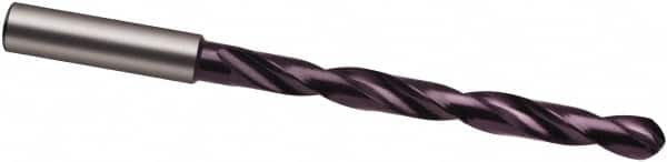 Guhring - 19mm, Spiral Flute, Solid Carbide Taper Length Drill Bit - FIREX Finish, 190mm Flute Length, 244mm OAL, Series 6502 - Americas Industrial Supply
