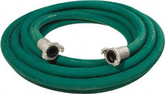 Alliance Hose & Rubber - 1" Inside x 1.88" Outside Diam, Grade 0 Synthetic Rubber, Sandblast Hose - Green, 50' Long, 150 psi Working Pressure - Americas Industrial Supply