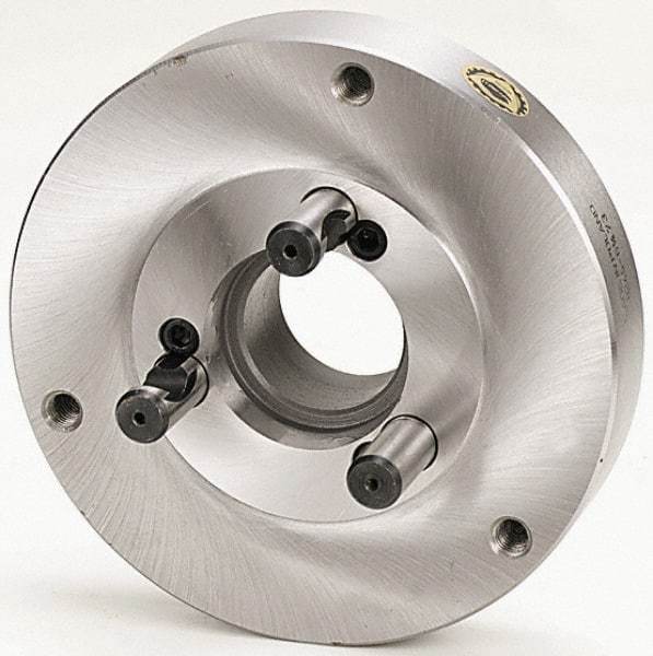 Buck Chuck Company - Adapter Back Plate for 12" Diam Self Centering Lathe Chucks - A1/2-11 Mount, 2" Through Hole Diam, 10.221mm ID, 12.6" OD, 1.818" Flange Height, Steel - Americas Industrial Supply