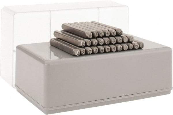 C.H. Hanson - 27 Piece, 1/8" Character Steel Stamp Set - Letters, Standard - Americas Industrial Supply