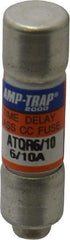 Ferraz Shawmut - 300 VDC, 600 VAC, 0.6 Amp, Time Delay General Purpose Fuse - Clip Mount, 1-1/2" OAL, 100 at DC, 200 at AC kA Rating, 13/32" Diam - Americas Industrial Supply