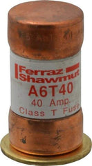 Ferraz Shawmut - 300 VDC, 600 VAC, 40 Amp, Fast-Acting General Purpose Fuse - Clip Mount, 1-9/16" OAL, 100 at DC, 200 at AC kA Rating, 13/16" Diam - Americas Industrial Supply