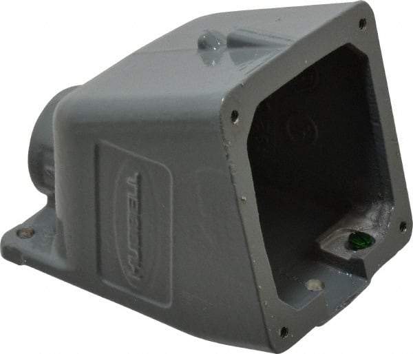 Hubbell Wiring Device-Kellems - 20, 30 Amp, 1 Inch Hub Size, Cast Aluminum Pin and Sleeve Angle Back Box - IP54, IP67, 15° Box Angle - Americas Industrial Supply