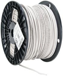 Southwire - THHN/THWN, 14 AWG, 15 Amp, 500' Long, Stranded Core, 19 Strand Building Wire - White, Thermoplastic Insulation - Americas Industrial Supply