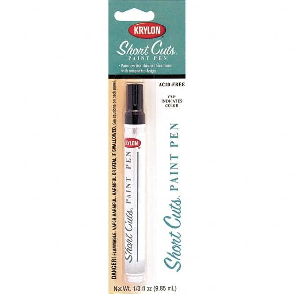 Krylon - 0.33 oz Black Gloss Finish Paint Pen - Pen, Direct to Metal, 565 gL VOC Compliance - Americas Industrial Supply