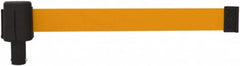 Banner Stakes - 6.61" High x 15' Long x 2-1/2" Wide Retractable Barrier Belt - Plastic & Polyester, Matte Finish, Orange, Use with Banner Stakes Plus Stanchion, Banner Stakes Plus Base - Americas Industrial Supply