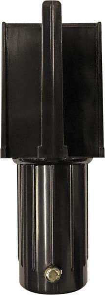 Banner Stakes - 5.54" High x 2" Long x 2" Wide Barrier Receiver Head - Plastic, Matte Finish, Black, Use with Banner Stakes Plus Stanchion - Americas Industrial Supply