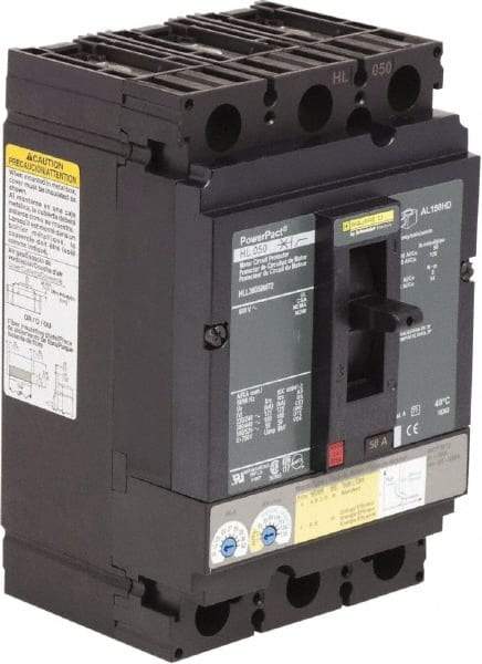 Square D - 50 Amp, 600 V, 3 Pole, Panel Mount Circuit Breaker - Electronic Trip, Multiple Breaking Capacity Ratings - Americas Industrial Supply