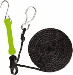 The Perfect Bungee - Light Duty Tie Down with Triangulated Galvanized S Hook - 144" OAL, Safety Green - Americas Industrial Supply