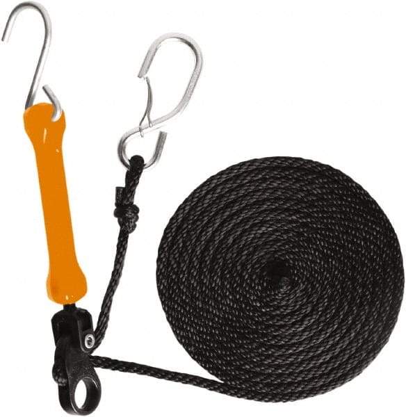 The Perfect Bungee - Light Duty Tie Down with Triangulated Galvanized S Hook - 144" OAL, Safety Orange - Americas Industrial Supply