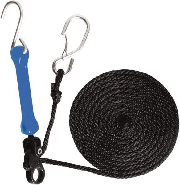 The Perfect Bungee - Light Duty Tie Down with Triangulated Galvanized S Hook - 144" OAL, Blue - Americas Industrial Supply