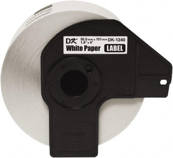 Brother - 4" Wide x 4" Long, White Paper Shipping Label - For Label Maker - Americas Industrial Supply