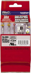 Brother - 1-1/2" Wide, Silver Tape Cassette - For Label Maker - Americas Industrial Supply