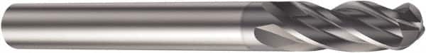 Sandvik Coromant - 7mm Diam, 16mm LOC, 4 Flute Solid Carbide Ball End Mill - AlCrN Finish, 100mm OAL, 8mm Shank Diam, Ball Flute - Americas Industrial Supply