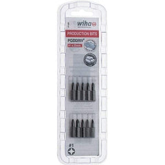 Wiha - 1/4" Drive, Pozidriv Screwdriver Bit - 1" OAL - Americas Industrial Supply