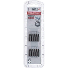 Wiha - 1/4" Drive, Pozidriv Screwdriver Bit - 1" OAL - Americas Industrial Supply