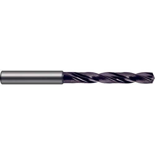 17/32″ Dia. × 14 mm Shank × 77 mm Flute Length × 124 mm OAL, 5xD, 140°, nano-FIREX, 2 Flute, Coolant Thru, Solid Carbide Drill - Exact Industrial Supply