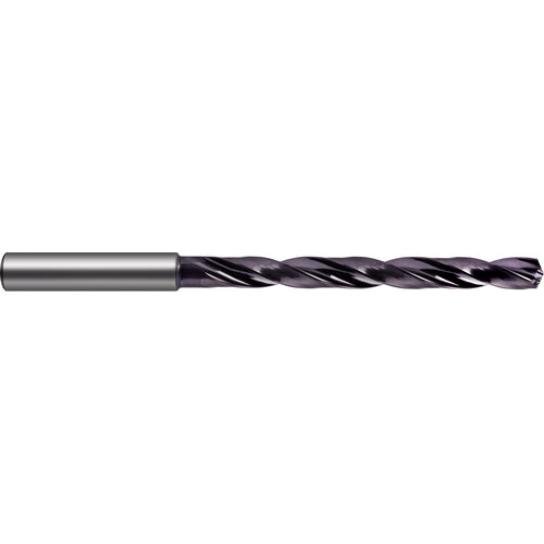 13/32″ Dia. × 12 mm Shank × 106 mm Flute Length × 155 mm OAL, 7xD, 140°, nano-FIREX, 2 Flute, Coolant Thru, Solid Carbide Drill - Exact Industrial Supply