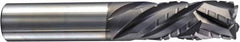 Niagara Cutter - 3/8" Cutting Diam x 1" Length of Cut, 5 Flute, Compression Spiral Router Bit - Diamond Coated, Right Hand Cut, Solid Carbide, 3" OAL x 3/8" Shank Diam, Chipbreaker, 30° Helix Angle - Americas Industrial Supply