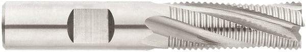 Niagara Cutter - 1/4" Diam, Fine Pitch, 3/4" LOC, 4 Flute Solid Carbide 45° Corner Chamfer Roughing End Mill - Uncoated, 2-1/2" OAL, 1/4" Shank Diam, Single End, Centercutting, 20° Helix - Americas Industrial Supply