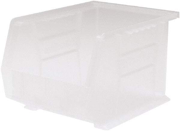 Akro-Mils - 50 Lb. Load Capacity, 10-3/4" Deep, Clear Polymer Hopper Stacking Bin - 7" High x 8-1/4" Wide x 10-3/4" Long - Americas Industrial Supply