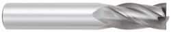 OSG - 3/8", 1" LOC, 3/8" Shank Diam, 4" OAL, 4 Flute, Solid Carbide Square End Mill - Single End, TiCN Finish, Spiral Flute, 30° Helix, Centercutting, Right Hand Cut, Right Hand Flute, Series 484 - Americas Industrial Supply