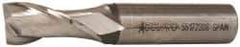 Accupro - 5/8", 1-5/16" LOC, 5/8" Shank Diam, 3-7/16" OAL, 2 Flute, Powdered Metal Square End Mill - Single End, Uncoated, Spiral Flute, 30° Helix, Centercutting, Right Hand Cut, Right Hand Flute - Americas Industrial Supply