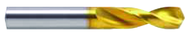 13.5mm Dia x 107mm OAL - Powdered Metal-130° Point-Parabolic Screw Machine Drill-TiN - Americas Industrial Supply
