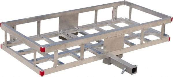 Erickson Manufacturing - Aluminum Cargo Carrier - 22-1/2" Wide x 49" Long, Silver, For Use with 2" Receivers - Americas Industrial Supply