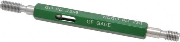 GF Gage - 1/4-28, Class 2B, Double End Plug Thread Go/No Go Gage - Hardened Tool Steel, Size 1 Handle Included - Americas Industrial Supply