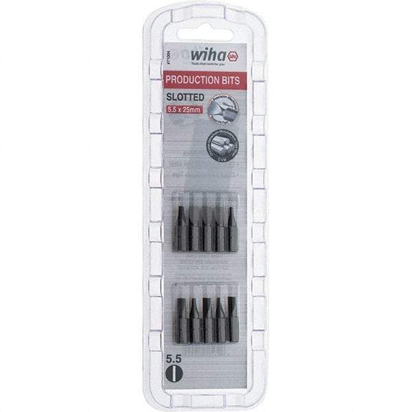Wiha - Slotted Screwdriver Bits Reversible: NonReversible Blade Width (Inch): 7/32 - Americas Industrial Supply