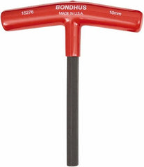 Bondhus - 10mm Hex, T-Handle Cushion Grip, Hex Key - 152mm OAL, Metric System of Measurement - Americas Industrial Supply