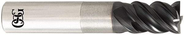 OSG - 12mm, 18mm LOC, 12mm Shank Diam, 102mm OAL, 4 Flute, Solid Carbide Square End Mill - Single End, TiAlN Finish, Spiral Flute, 50° Helix, Centercutting, Right Hand Cut, Right Hand Flute, Series HP453 - Americas Industrial Supply