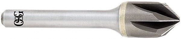 OSG - 1" Head Diam, 1/2" Shank Diam, Multi Flute 60° Solid Carbide Countersink - Americas Industrial Supply
