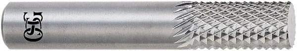 OSG - 1/4" Diam, 3/4" LOC, End Mill End, Solid Carbide Diamond Pattern Router Bit - Right Hand Cut, 2" OAL, 1/4" Shank Diam, Use on Glass Reinforced Polyester, Graphite Composite Laminates, Kevlar, Phenolic Epoxy - Americas Industrial Supply