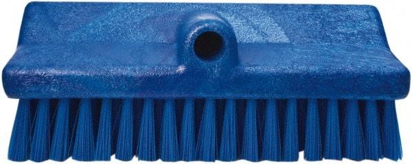 PRO-SOURCE - 1-3/4" Bristle Length, Polypropylene Food Service Brush - 10" Long x 5" Wide Head, 20" OAL, Long Handle, Blue, Foam Block - Americas Industrial Supply