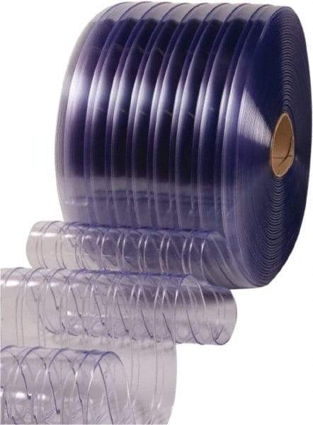 Clearway Door - Clear Ribbed QuickStrip Roll Dock Curtain Strips - 16" Wide x 100' Long x 0.144" Thick - Americas Industrial Supply