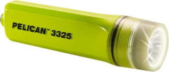 Pelican Products, Inc. - White LED Bulb, 162 Lumens, Industrial/Tactical Flashlight - Yellow Polycarbonate Body, 3 AA Alkaline Batteries Included - Americas Industrial Supply