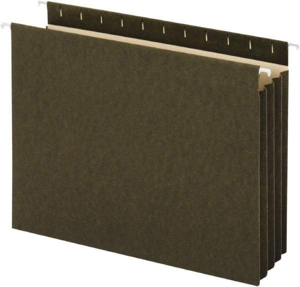 UNIVERSAL - 8-1/2 x 11", Letter Size, Standard Green, Hanging File Folders with Box Bottom - 11 Point Stock - Americas Industrial Supply