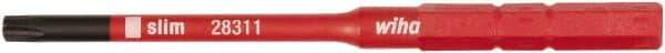 Wiha - 6mm Drive, T25 Torx Screwdriver Bit - 75mm OAL - Americas Industrial Supply