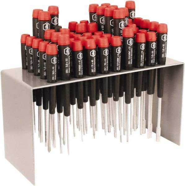 Wiha - 50 Piece Hex, Nut Driver, Pentalobe, Phillips, Slotted & Torx Screwdriver Set - Bit Sizes: Philips #000 to #1, Comes in Metal - Americas Industrial Supply