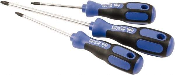 Wiha - 3 Piece Square Screwdriver Set - Bit Sizes: Philips #1 to #3, Comes in Tool Pouch - Americas Industrial Supply