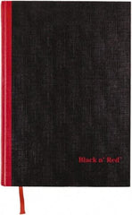 Black n Red - 96 Sheet, 8-1/4 x 11-3/4", Case Bound Notebook - Black - Americas Industrial Supply