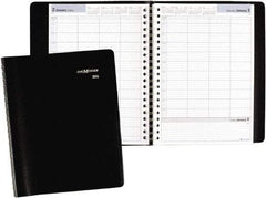 AT-A-GLANCE - 312 Sheet, 7-7/8 x 11", Group Daily Appointment Book - Black - Americas Industrial Supply