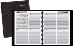 AT-A-GLANCE - 52 Sheet, 6-7/8 x 8-3/4", Appointment Book - Black - Americas Industrial Supply