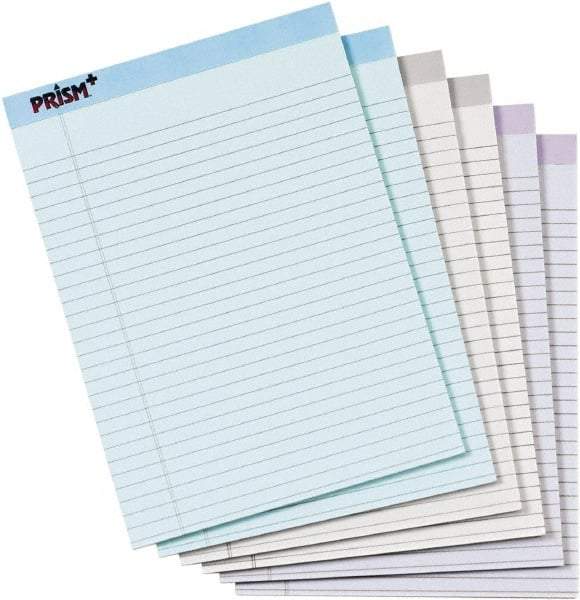 TOPS - 50 Sheet, 8-1/2 x 11-3/4", Legal Pad - Assorted Pastels - Americas Industrial Supply